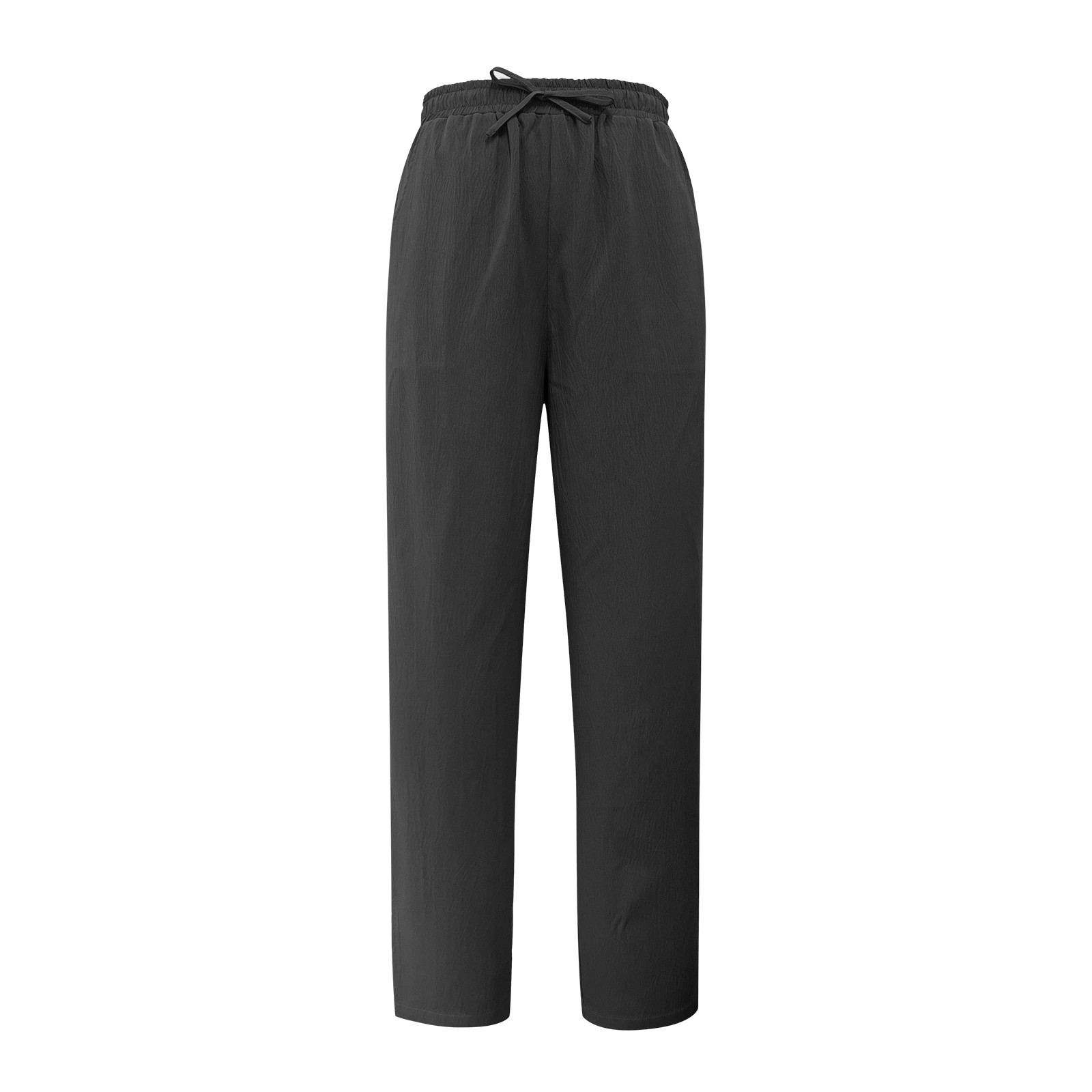 thumbnail image 5 of Pantalones cortos de lino de cintura alta y pierna ancha para mujer: pantalones boho palazzo informales para la playa, poliéster, cintura elástica, tallas S-XXXXXL., 5 of 5